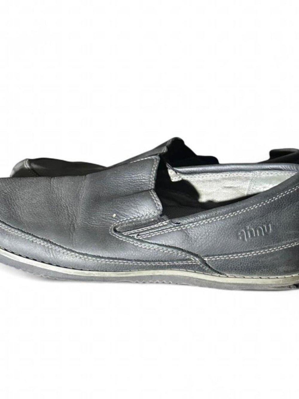Anhu F3013E Mens Comfort Leather Shoes Size 10  Black Leather Loafers Walking